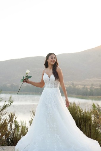 Stella York Sian 7398 #0 default (IV-IV) Ivory Lace Tulle and Regency Organza over Ivory Gown thumbnail
