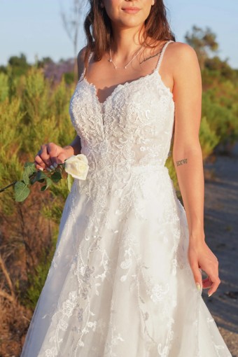 Stella York Sian 7398 #2 (IV-IV) Ivory Lace Tulle and Regency Organza over Ivory Gown thumbnail