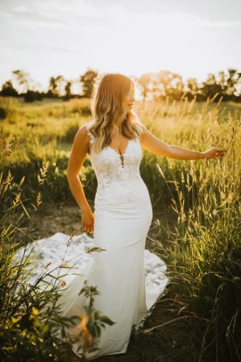 Stella York Santana 7457 #2 default (IV-PL) Ivory Gown w Porcelain Tulle Plunge thumbnail