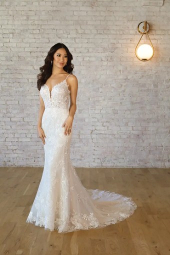 Stella York Susanna 7469IQBU #2 (IVIV-PL) Ivory Lace & Tulle ov Ivory Gown w Porcelain Tulle Plunge thumbnail