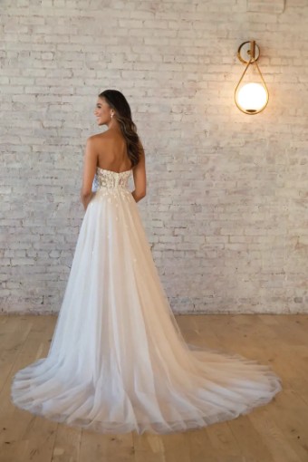 Stella York Sable 7560CR #2 (IV-BC) Ivory Lace and Tulle over Biscotti Gown thumbnail