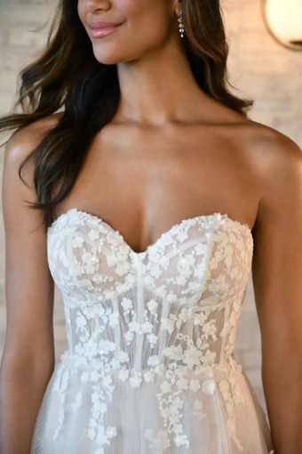 Stella York Sable 7560CR #3 (IV-BC) Ivory Lace and Tulle over Biscotti Gown thumbnail