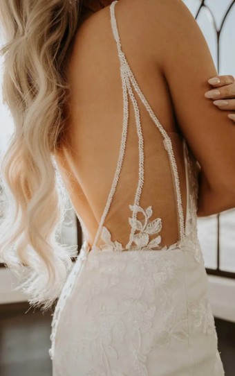 Stella York Sailor 7519IZ #2 (IVIV-PL) Ivory Lace & Tulle ov Ivory Gown w Porcelain Tulle Illusion thumbnail