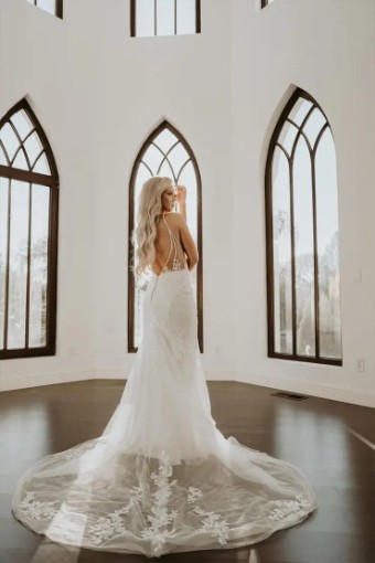 Stella York Sailor 7519IZ #5 (IVIV-PL) Ivory Lace & Tulle ov Ivory Gown w Porcelain Tulle Illusion thumbnail