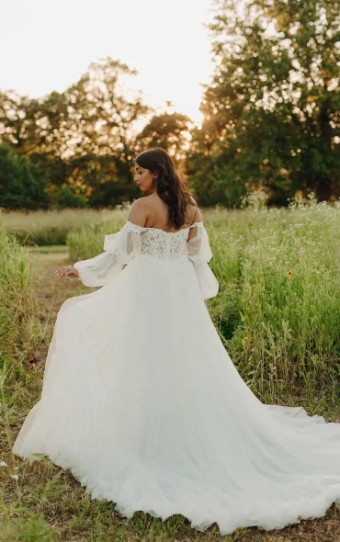 Stella York Saskia 7573 #1 (IV-IV) Ivory Lace Tulle and Regal Organza over Ivory Gown thumbnail