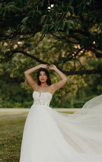 Stella York Saskia 7573 #3 (IV-IV) Ivory Lace Tulle and Regal Organza over Ivory Gown thumbnail