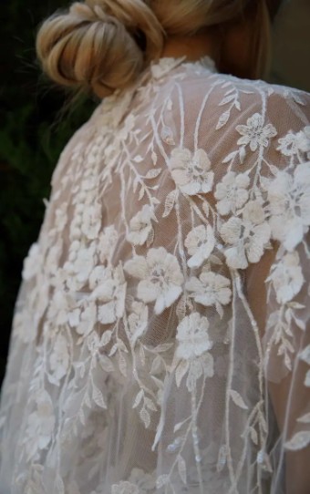 Martina Liana Chelsea Dress & Cape 1458 #3 Ivory thumbnail
