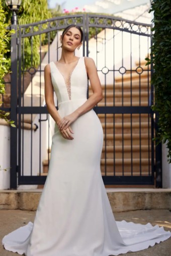 Essense Flora D3763 #1 default (IV-PL) Ivory Gown w Porcelain Tulle Illusion thumbnail