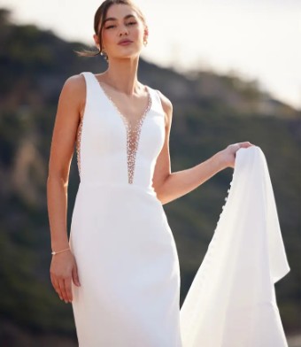 Essense Flora D3763 #4 (IV-PL) Ivory Gown w Porcelain Tulle Illusion thumbnail