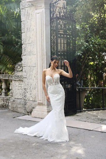 Stella York Storm 7736 #0 default (IV-PL) Ivory Gown w Porcelain Tulle Plunge thumbnail