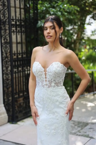 Stella York Storm 7736 #2 (IV-PL) Ivory Gown w Porcelain Tulle Plunge thumbnail