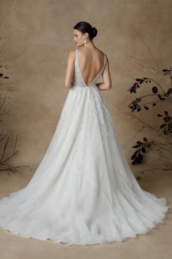Justin Alexander Gala without Sleeves 88340 #8 Sand/Ivory/Light Gold thumbnail