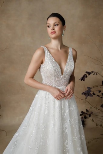 Justin Alexander Gala without Sleeves 88340 #4 Sand/Ivory/Light Gold thumbnail