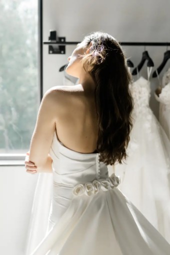 Justin Alexander Hayden Dress Only 88349 #3 Ivory thumbnail
