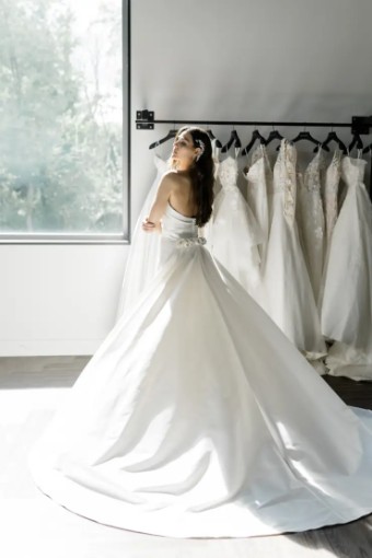 Justin Alexander Hayden Dress Only 88349 #4 Ivory thumbnail