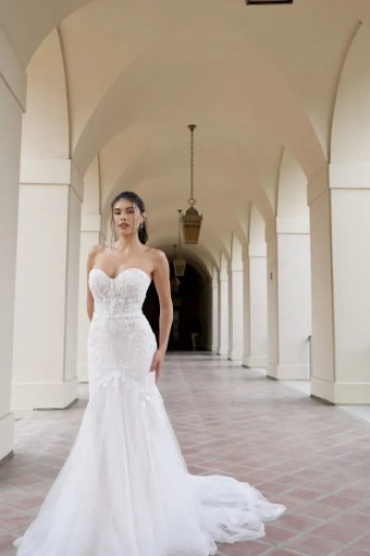 Stella York Samantha 7793IV11 #1 (IV-AL) Ivory Lace and Tulle over Almond Gown thumbnail