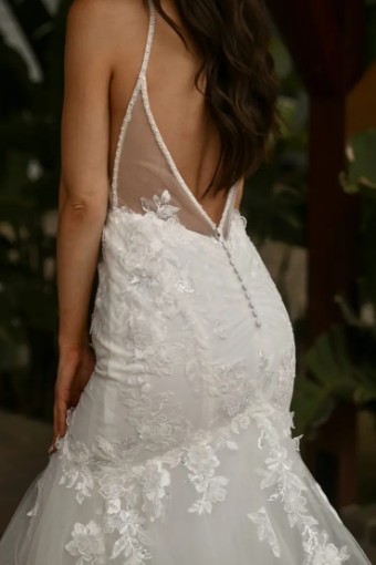 Stella York Sami 7841IV11 #2 (IVIV-PL) IVR LACE & TULLE OVER IVR GOWN W PORCELAIN TULLE ILLUSION thumbnail