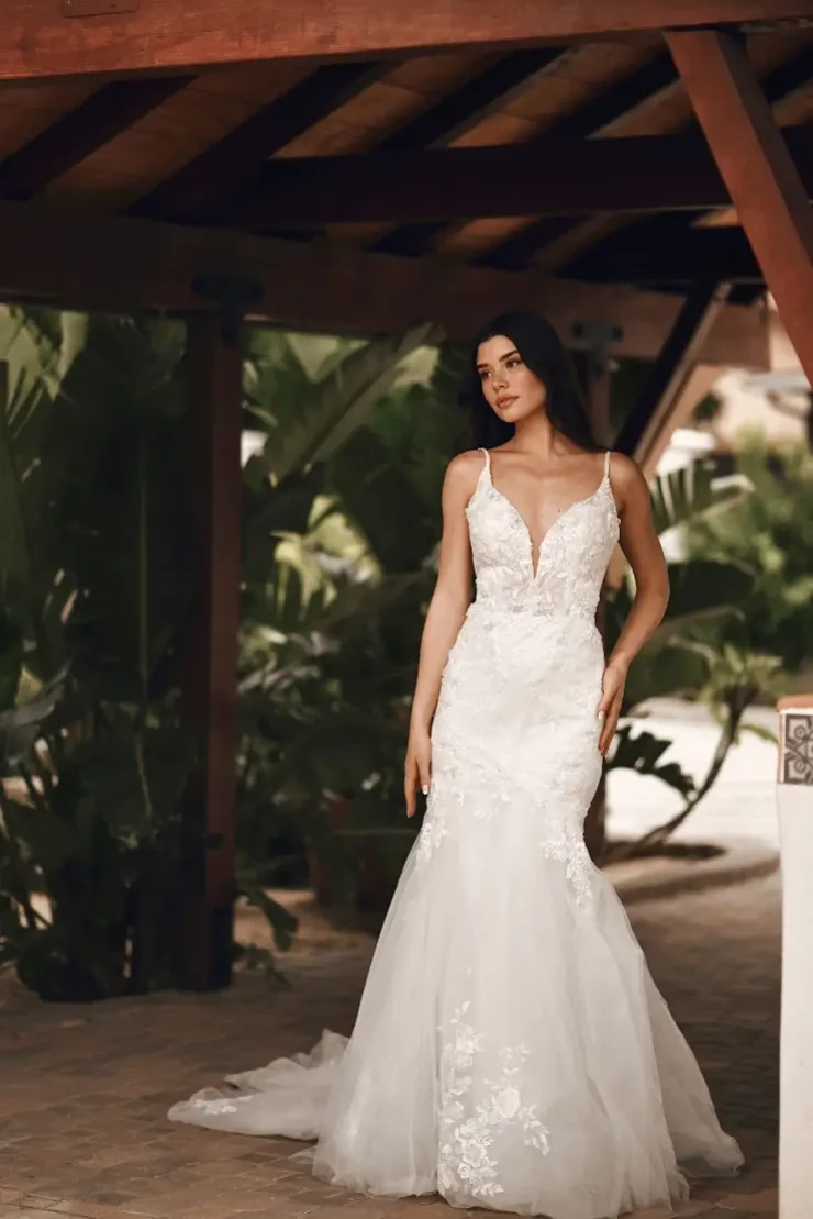 stella york mermaid dress Mermaid Wedding Dress with Beaded Straps