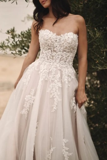 Stella York Summer 7810IV11 #7 default (IV-BC) Ivory Lace Tulle and Regency Organza over Biscotti Gown thumbnail