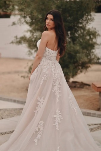 Stella York Summer 7810IV11 #4 (IV-BC) Ivory Lace Tulle and Regency Organza over Biscotti Gown thumbnail