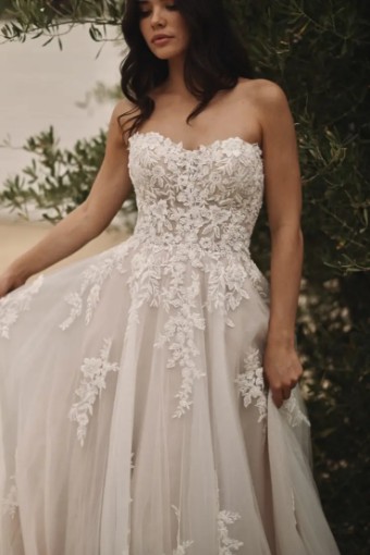 Stella York Summer 7810IV11 #6 (IV-BC) Ivory Lace Tulle and Regency Organza over Biscotti Gown thumbnail