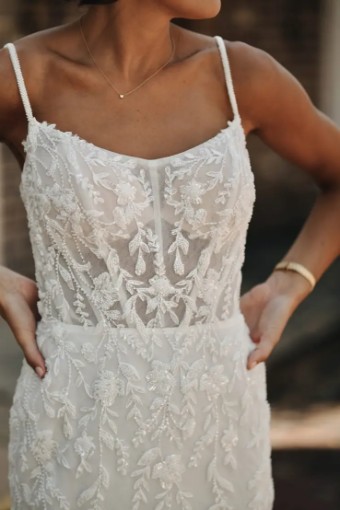 Essense Posy D3883 #5 (IV-IV) Ivory Lace and Tulle over Ivory Gown thumbnail