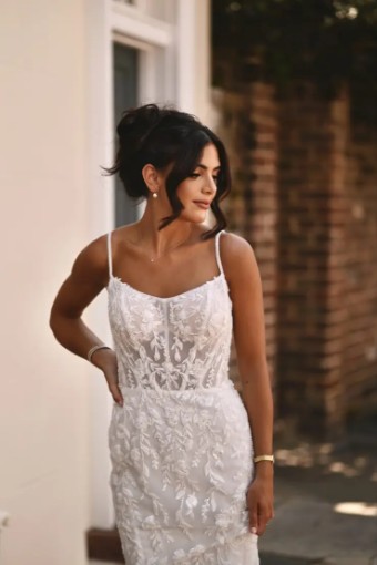 Essense Posy D3883 #1 (IV-IV) Ivory Lace and Tulle over Ivory Gown thumbnail