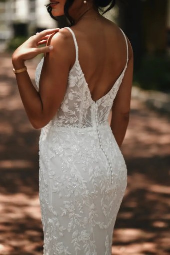Essense Posy D3883 #6 (IV-IV) Ivory Lace and Tulle over Ivory Gown thumbnail