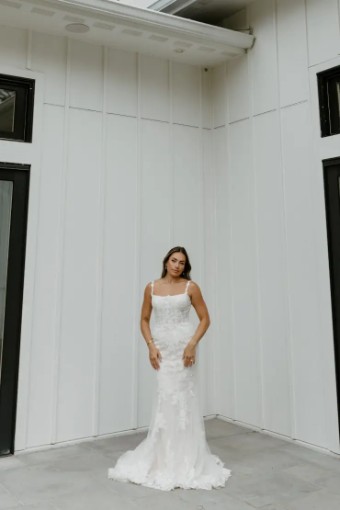 Stella York Soleil 7762ZZ11 #3 (IV-ALM) Ivory Lace and Tulle over Almond Gown thumbnail