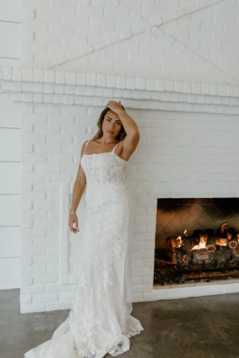 Stella York Soleil 7762ZZ11 #5 (IV-ALM) Ivory Lace and Tulle over Almond Gown thumbnail