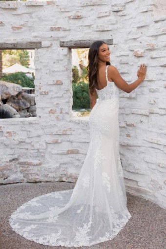 Stella York Soleil 7762ZZ11 #7 (IV-ALM) Ivory Lace and Tulle over Almond Gown thumbnail