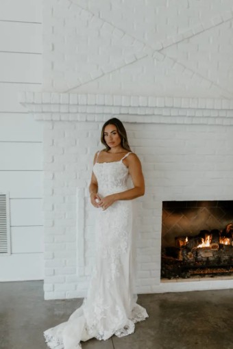 Stella York Soleil 7762ZZ11 #0 default (IV-ALM) Ivory Lace and Tulle over Almond Gown thumbnail