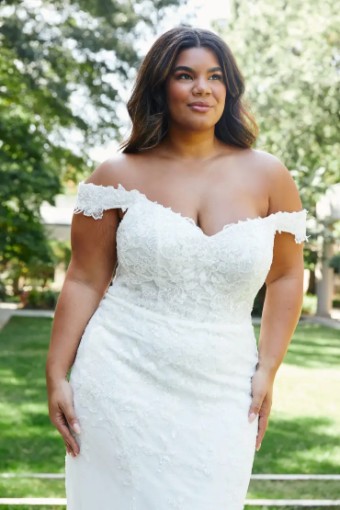 Essense Camellia D3960IS11 #1 (IV-RM) IVORY LACE AND TULLE OVER RUM GOWN thumbnail