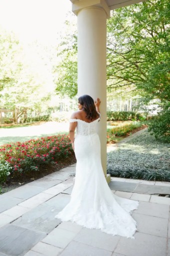 Essense Camellia D3960IS11 #2 (IV-RM) IVORY LACE AND TULLE OVER RUM GOWN thumbnail