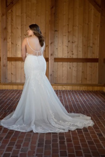 Essense Sunflower D3502IZ #6 default (IVIV-PL) Ivory Lace & Tulle ov Ivory Gown w Porcelain Tulle Illusion thumbnail