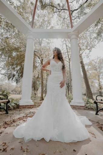 Essense Sunflower D3502IZ #0 default (IVIV-PL) Ivory Lace & Tulle ov Ivory Gown w Porcelain Tulle Illusion thumbnail