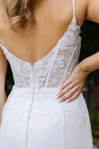 Stella York Symphony 7868CR11 #3 (IV-PI) IVORY LACE OVER PURE IVORY GOWN thumbnail