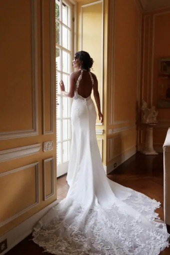 Martina Liana Exeter 1787IV11 #2 (IV-IV) IVORY GOWN W IVORY TULLE ILLUSION thumbnail