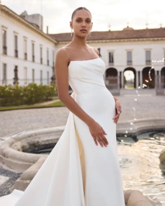 Justin Alexander Hayden Dress & Train 88349 Hayden DT #5 Ivory thumbnail