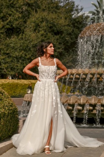 Essense Orchid D4030IV11 #0 default (IV-RUM) IVORY LACE TULLE AND ROYAL ORGANZA OVER RUM GOWN thumbnail