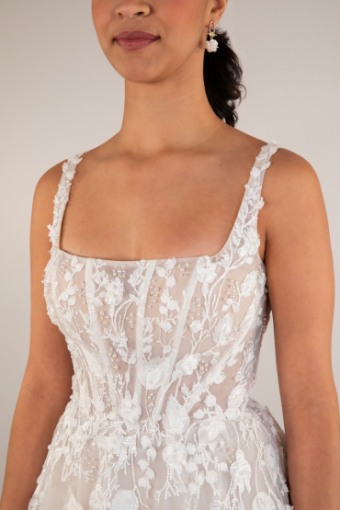 Essense Orchid D4030IV11 #9 (IV-RUM) IVORY LACE TULLE AND ROYAL ORGANZA OVER RUM GOWN thumbnail