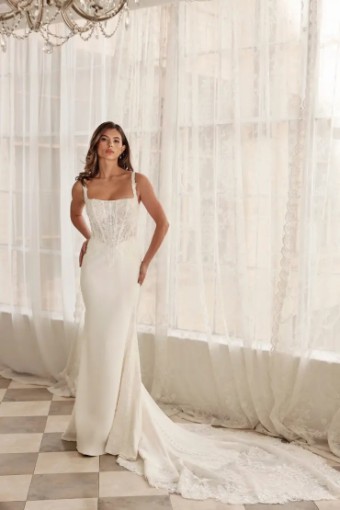 Martina Liana Langley ML1857 #0 default (IV-PL) Ivory Gown w Porcelain Tulle Illusion thumbnail