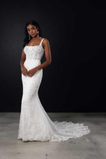 Martina Liana Vancouver 1821 #5 (IV-RUM) Ivory Lace and Tulle over Rum Gown thumbnail