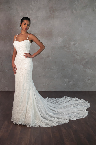 Essense Aster D4279A13 #0 default (IV-IV) IVORY LACE EMBROIDERY AND TULLE OVER IVORY GOWN thumbnail