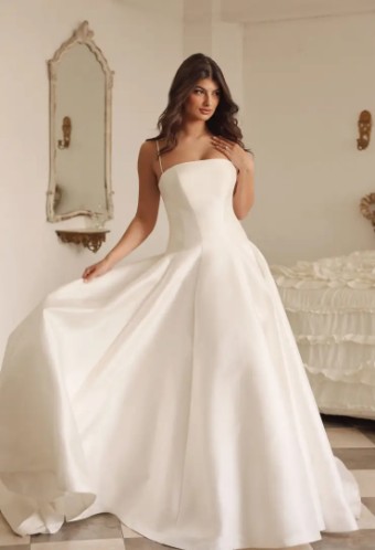 Martina Liana Brandon ML1926 #6 (IV-IV) IVORY GOWN AND IVORY BODYSUIT W IVORY MATTE MIKADO TRIM thumbnail