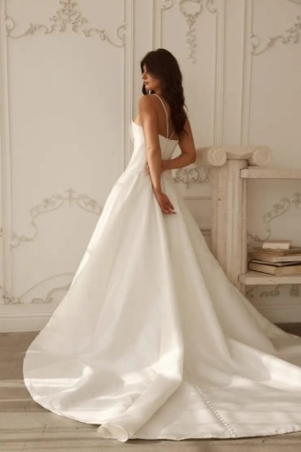 Martina Liana Brandon ML1926 #5 (IV-IV) IVORY GOWN AND IVORY BODYSUIT W IVORY MATTE MIKADO TRIM thumbnail