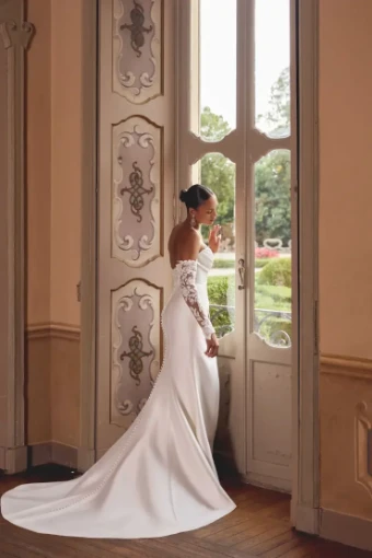 Justin Alexander Kendall Dress Only Kendall 88447 #1 Ivory/Latte thumbnail