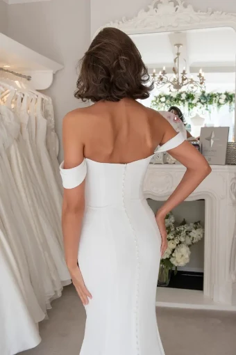 Isabella Grace Audrey Plus Elegant Off-Shoulder Mermaid Gown with Train #31 Ivory thumbnail