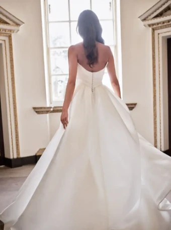 Suzanne Neville Arielle Dress & Train #3 Ivory thumbnail