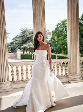 Suzanne Neville Arielle Dress & Train #0 default Ivory thumbnail